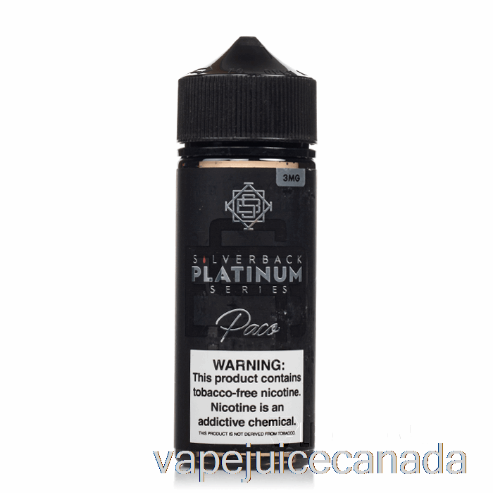 Vape Disposable Canada Paco - Silverback Platinum Series - 120mL 0mg